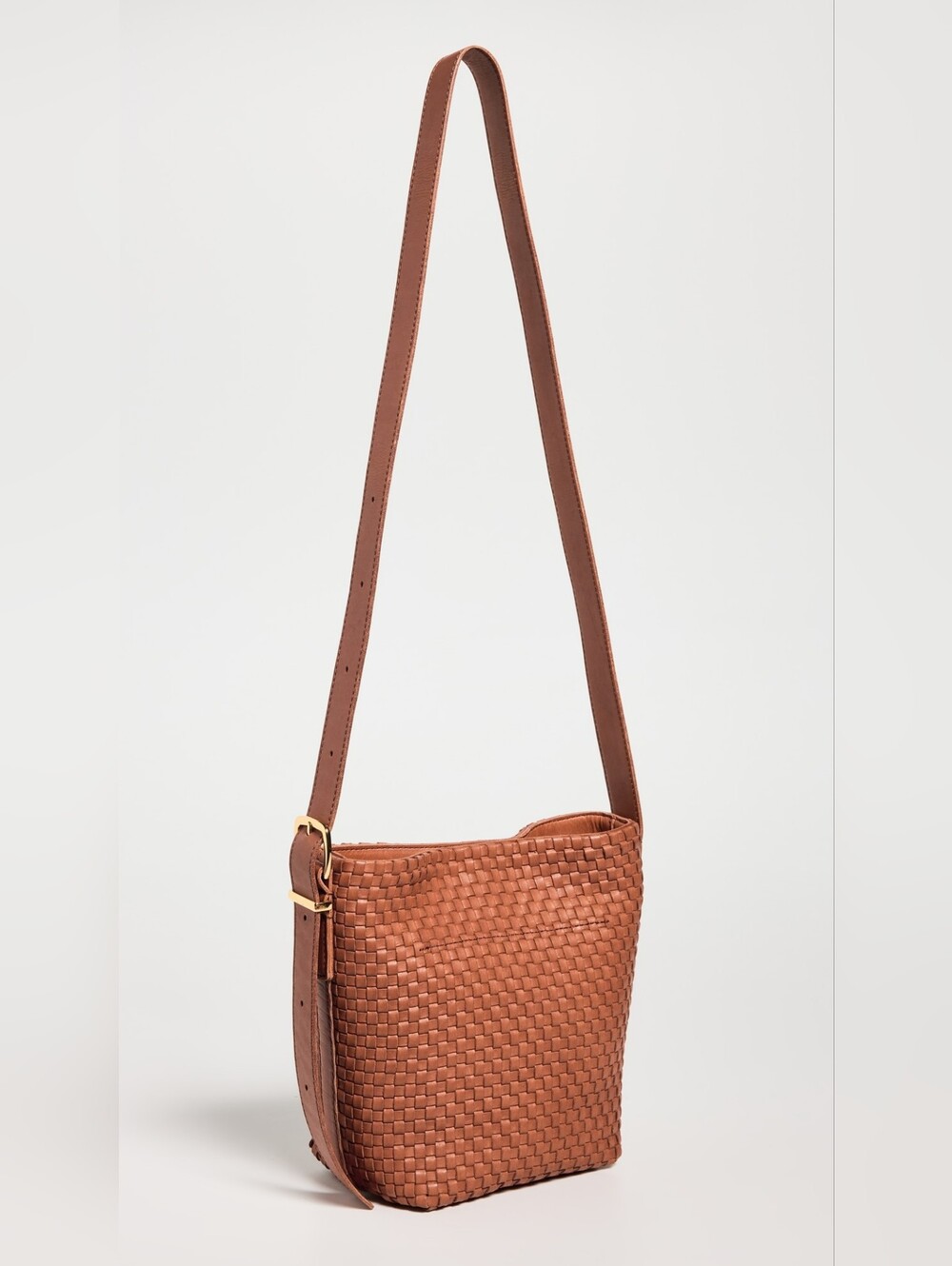 Madewell Essential Mini Bucket Woven Tote NWT Warm Cinnamon - Picture 3 of 7